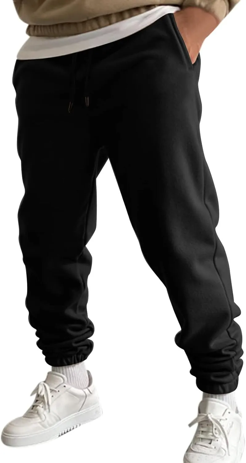 Cargo Trousers for Men Drawstring Trousers Plus Size Athletic Elastic Waist Drawstring Joggers Casual Closed Bottom