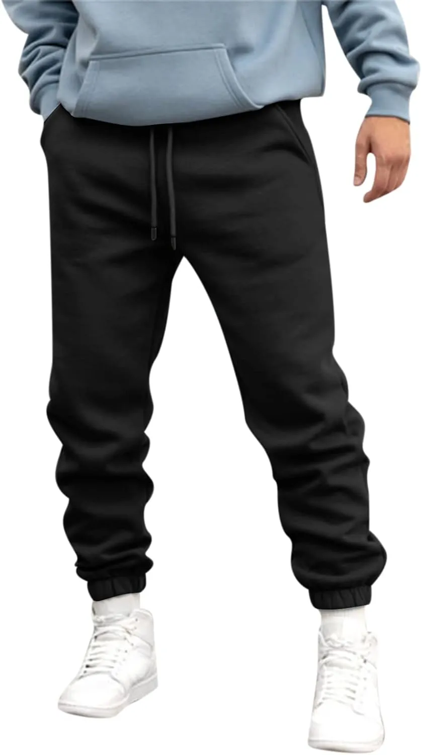 Cargo Trousers for Men Drawstring Trousers Plus Size Athletic Elastic Waist Drawstring Joggers Casual Closed Bottom