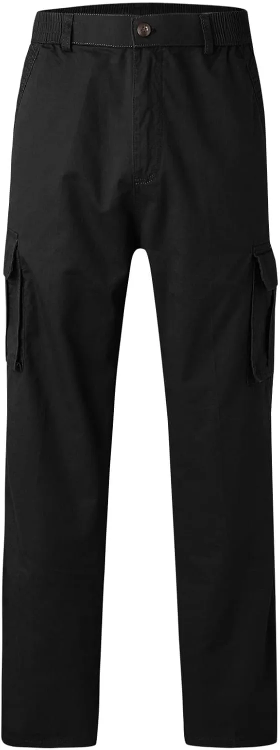 Cargo Trousers for Men Heavyweight Fleece Sweatpants with Pockets Men's Heavyweight Fleece Cargo Sweatpants Stretch