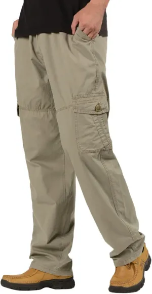 Cargo Trousers for Men with Pockets Men's Basic Active Fleece Jogger Pants Regular and Big & Tall Sizes for Workout