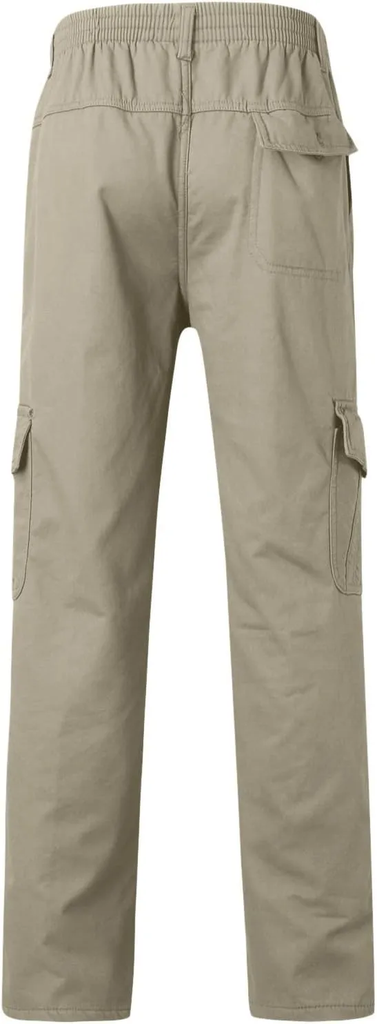 Cargo Trousers for Men with Pockets Men's Basic Active Fleece Jogger Pants Regular and Big & Tall Sizes for Workout