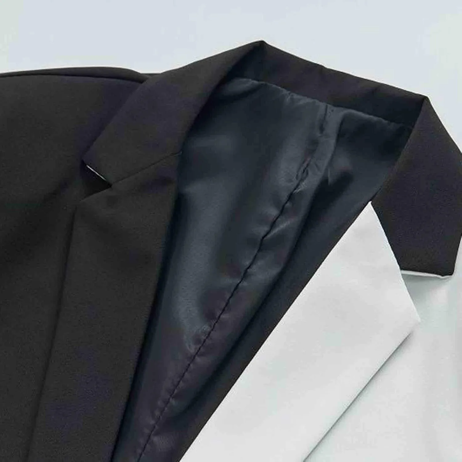 Casual Blazer for Men's Casual Suit Jacket Slim Fit One Button Notched Lapel Business Patchwork Lightweight Jacket
