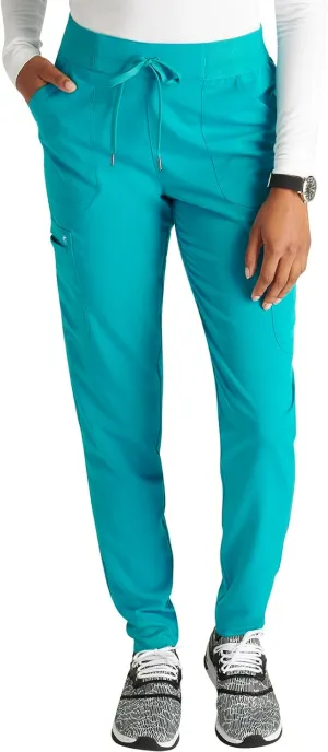 Cherokee Women Mid-Rise Pull-On Scrub Jogger Pant with 4 Pockets and Elastic Jogger Waist - CK138A
