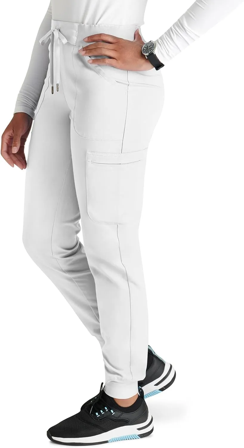 Cherokee Women Mid-Rise Pull-On Scrub Jogger Pant with 4 Pockets and Elastic Jogger Waist - CK138A