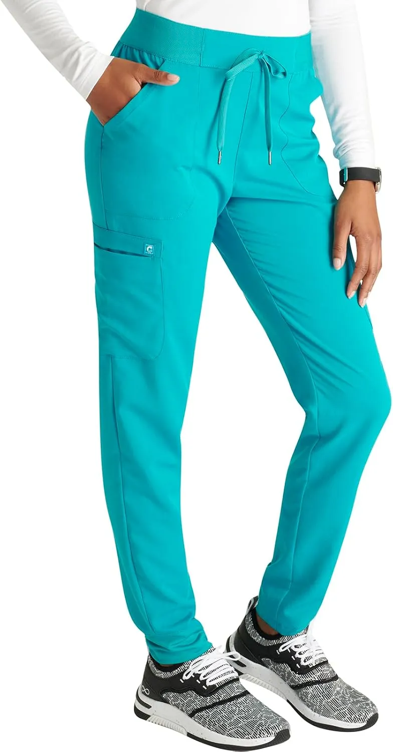Cherokee Women Mid-Rise Pull-On Scrub Jogger Pant with 4 Pockets and Elastic Jogger Waist - CK138A