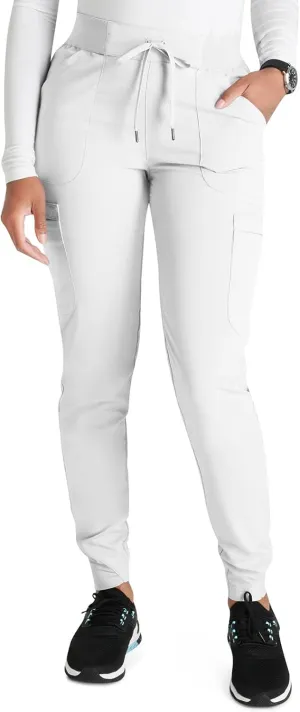 Cherokee Women Mid-Rise Pull-On Scrub Jogger Pant with 4 Pockets and Elastic Jogger Waist - CK138A