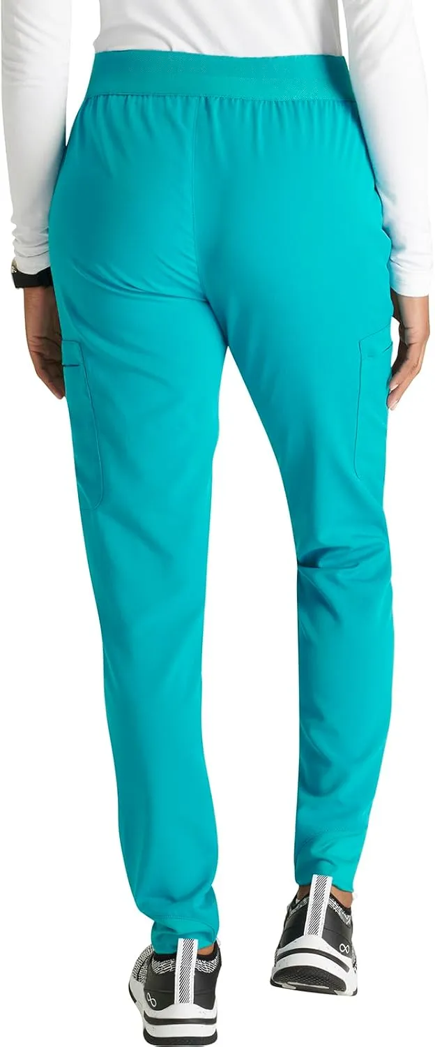 Cherokee Women Mid-Rise Pull-On Scrub Jogger Pant with 4 Pockets and Elastic Jogger Waist - CK138A