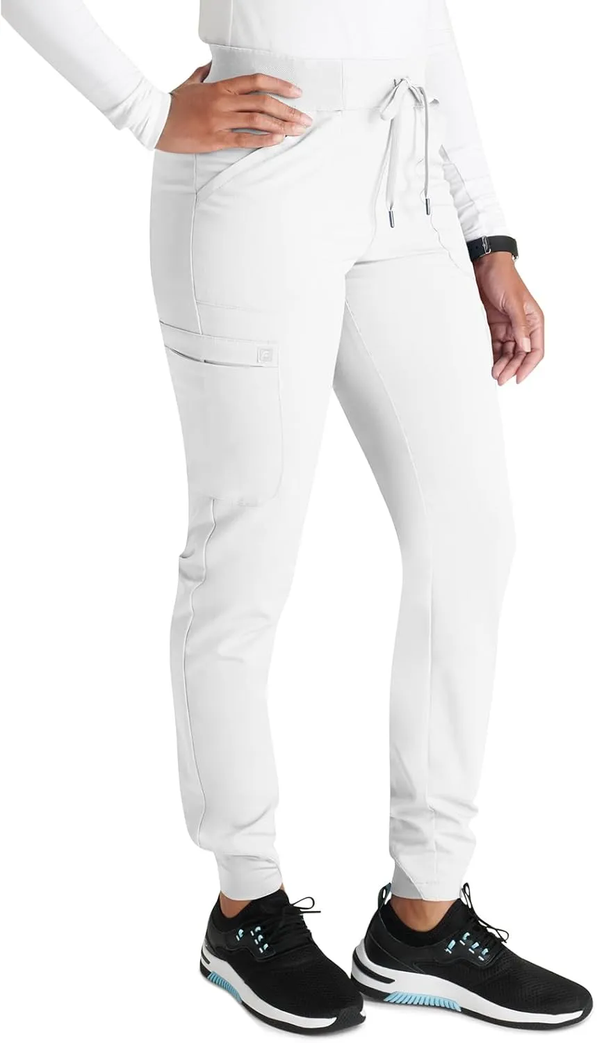 Cherokee Women Mid-Rise Pull-On Scrub Jogger Pant with 4 Pockets and Elastic Jogger Waist - CK138A