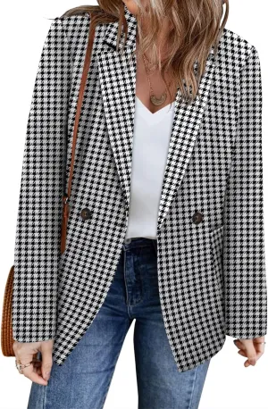 CHICZONE Womens Long Sleeve Casual Blazers Open Front Lapel Button Work Office Blazer Jackets
