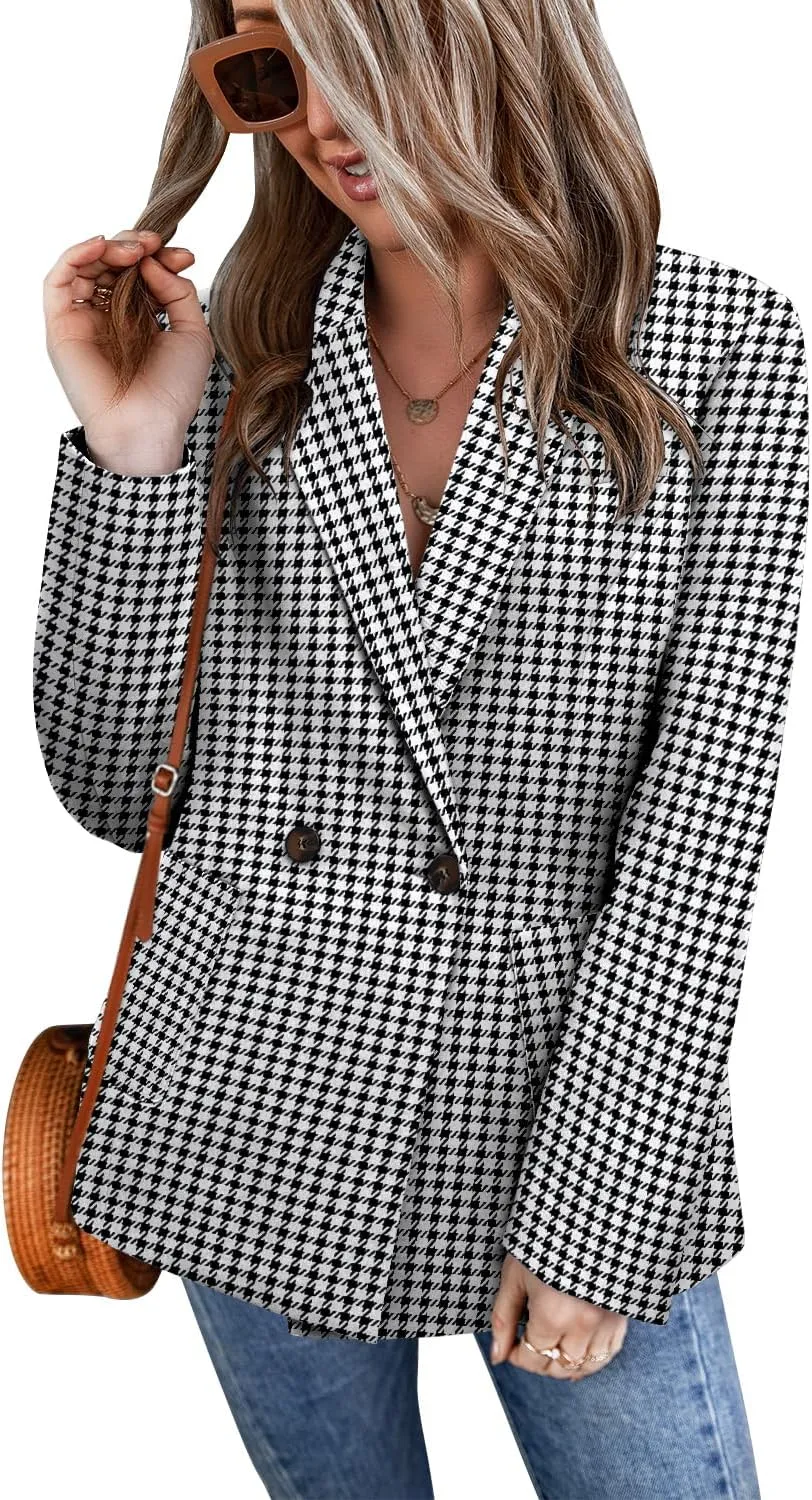 CHICZONE Womens Long Sleeve Casual Blazers Open Front Lapel Button Work Office Blazer Jackets