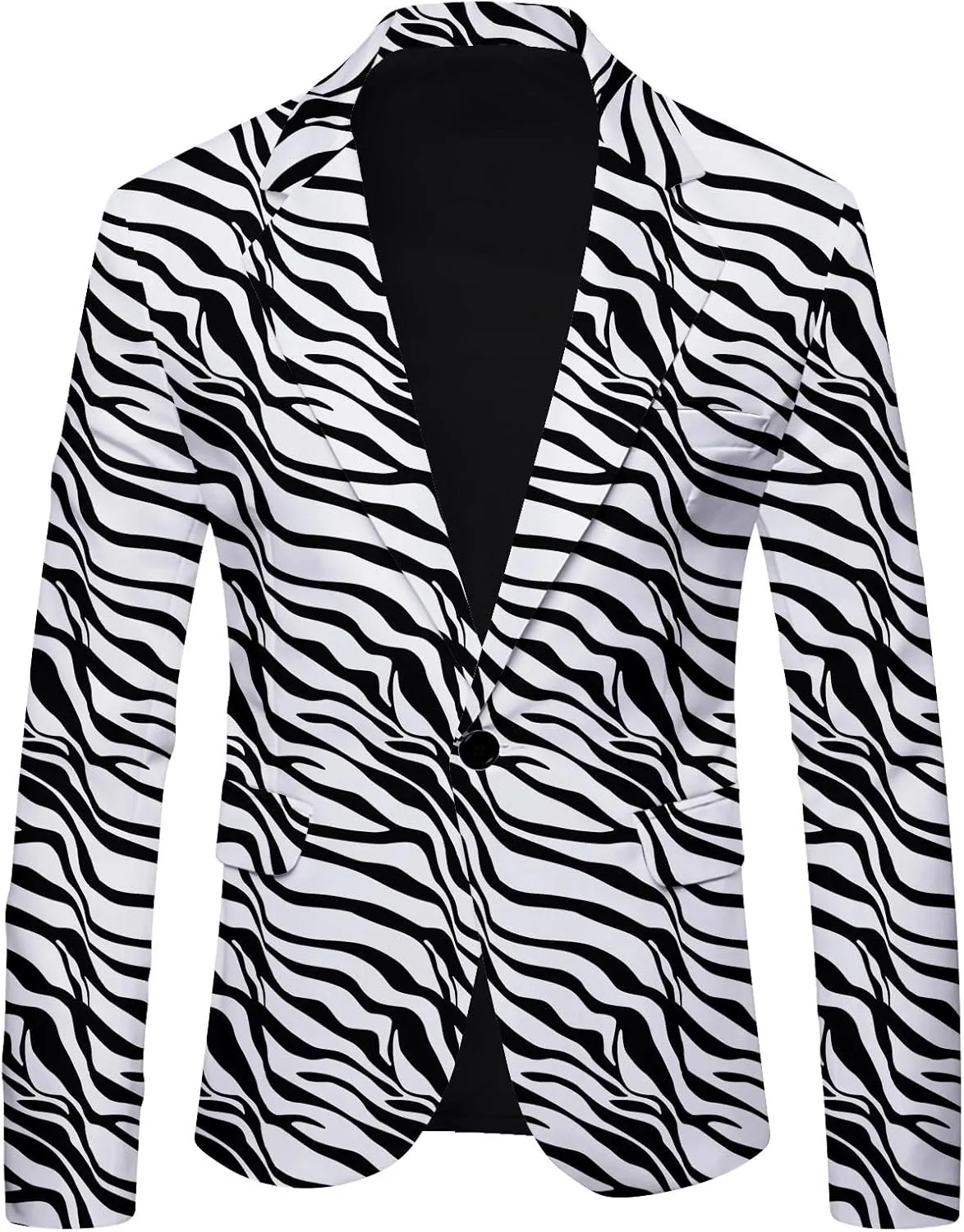 Christmas Blazer for Mens, Ugly Xmas Santa Claus Snowflake Print Tuxedo Suit Jacket One Button Lapel Party Blazers