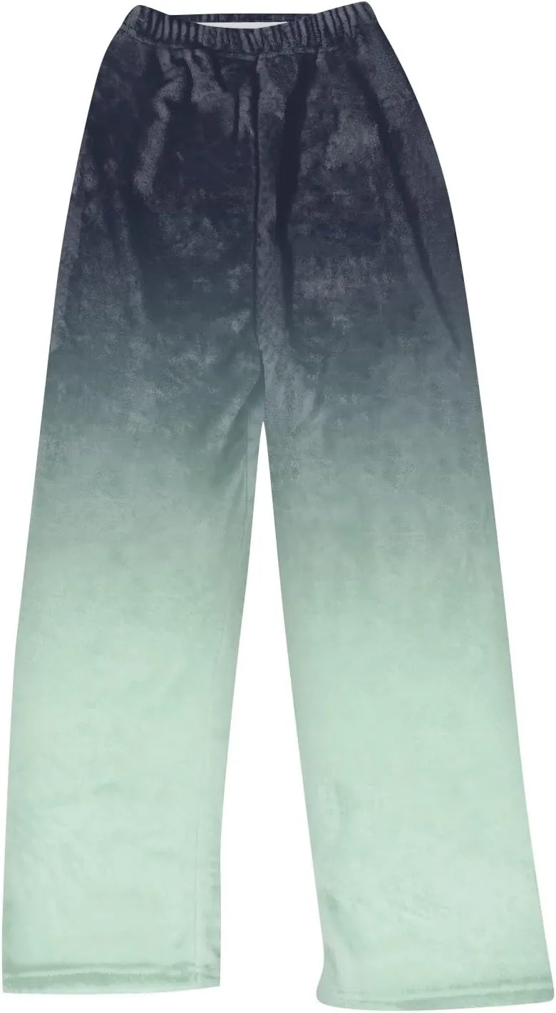 Christmas Pajamas for Women Fleece Pajama Pants Warm Plaid Lounge Pj Bottoms for Women with Pockets Soft Sleepwear