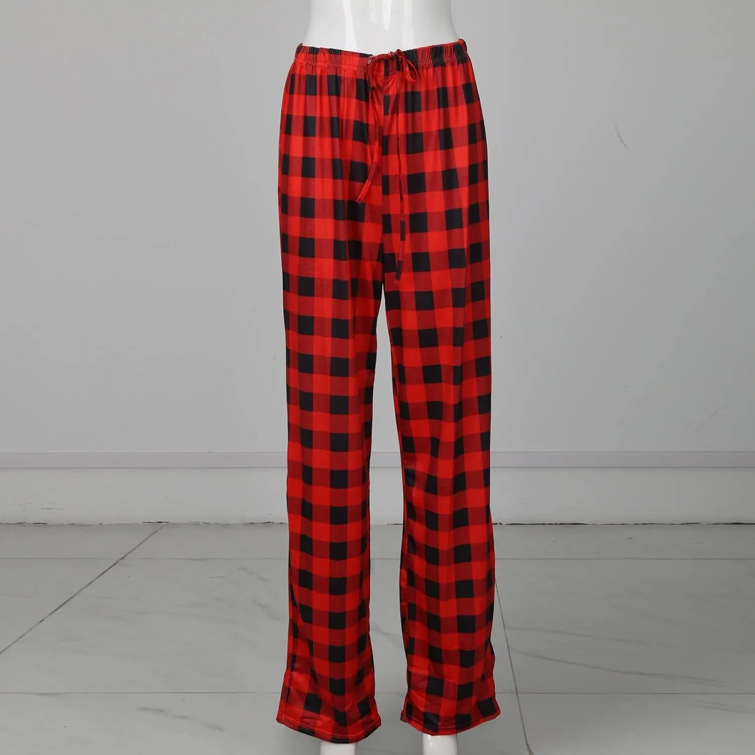 Christmas Pants for Women Buffalo Plaid Soft Sleepwear Lounge Pants Gifts for Him Her Pj Bottoms Joggers Sweatpants