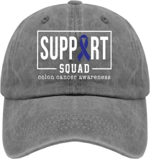 Colon Cancer Awareness Supporters Colorectal Cancer Mens Baseball Cap Low Profile Caps for Womens Pickleballb Hat Trendy