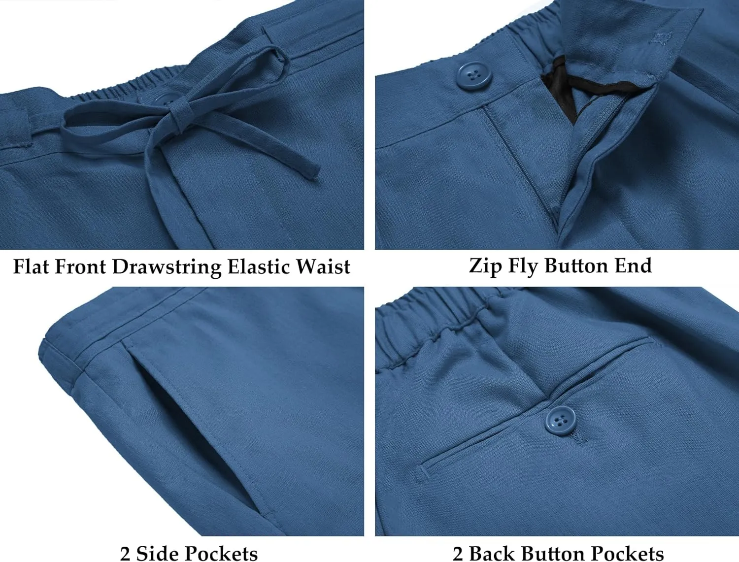 COOFANDY Men's 2 Piece Linen Suits Set Regular Fit Casual Lightweight Blazer Jacket and Pants