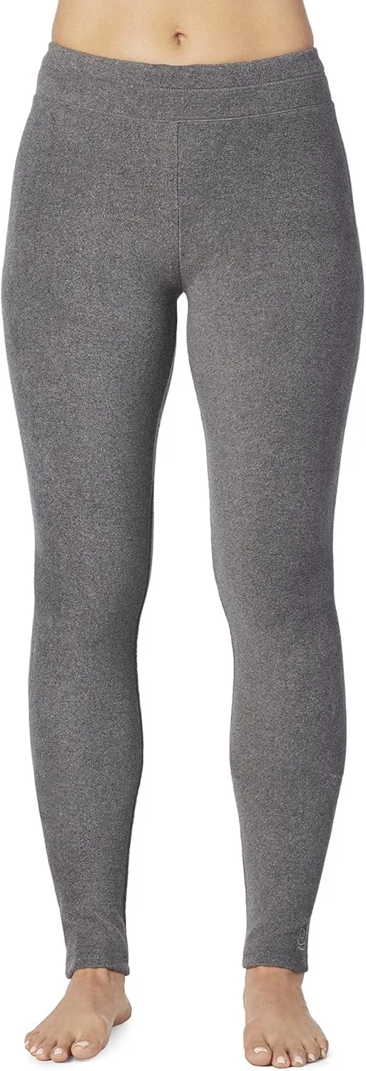Cuddl Duds Fleecewear with Stretch Leggings for Women - Thermal Fleece Lined Base Layer Tights - Cold Weather Winter Clothes