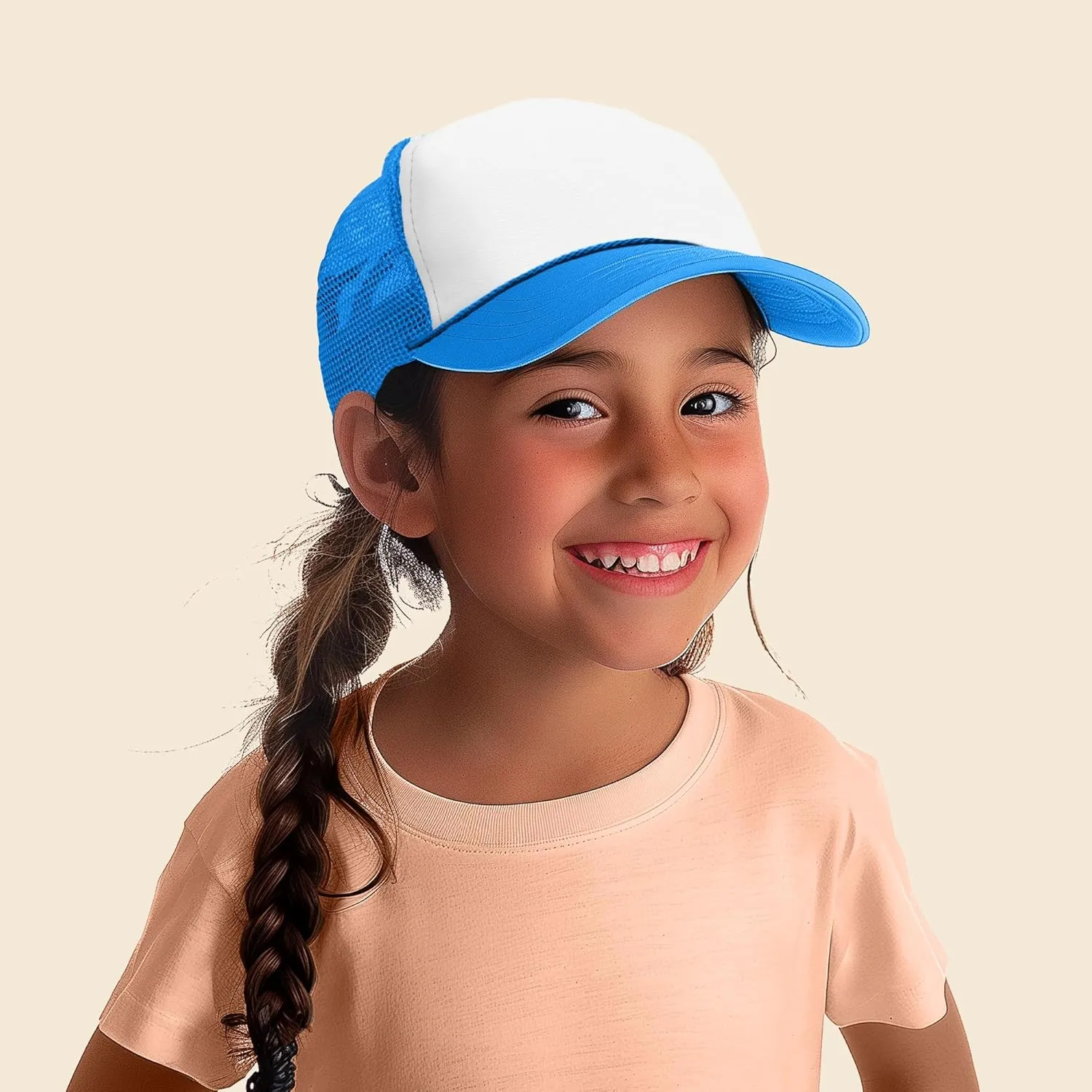 DALIX Youth Mesh Trucker Cap - Adjustable Hat (S, M Sizes)
