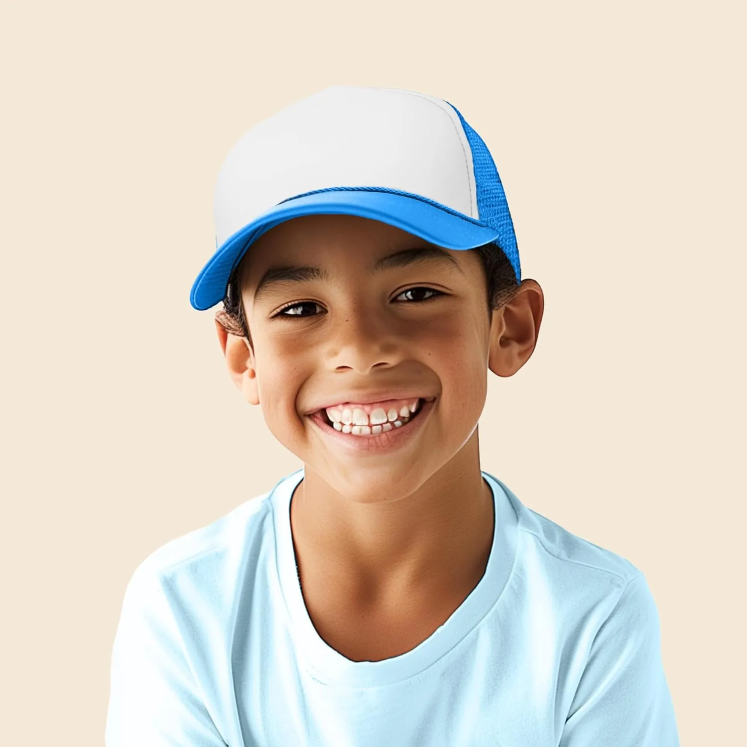 DALIX Youth Mesh Trucker Cap - Adjustable Hat (S, M Sizes)