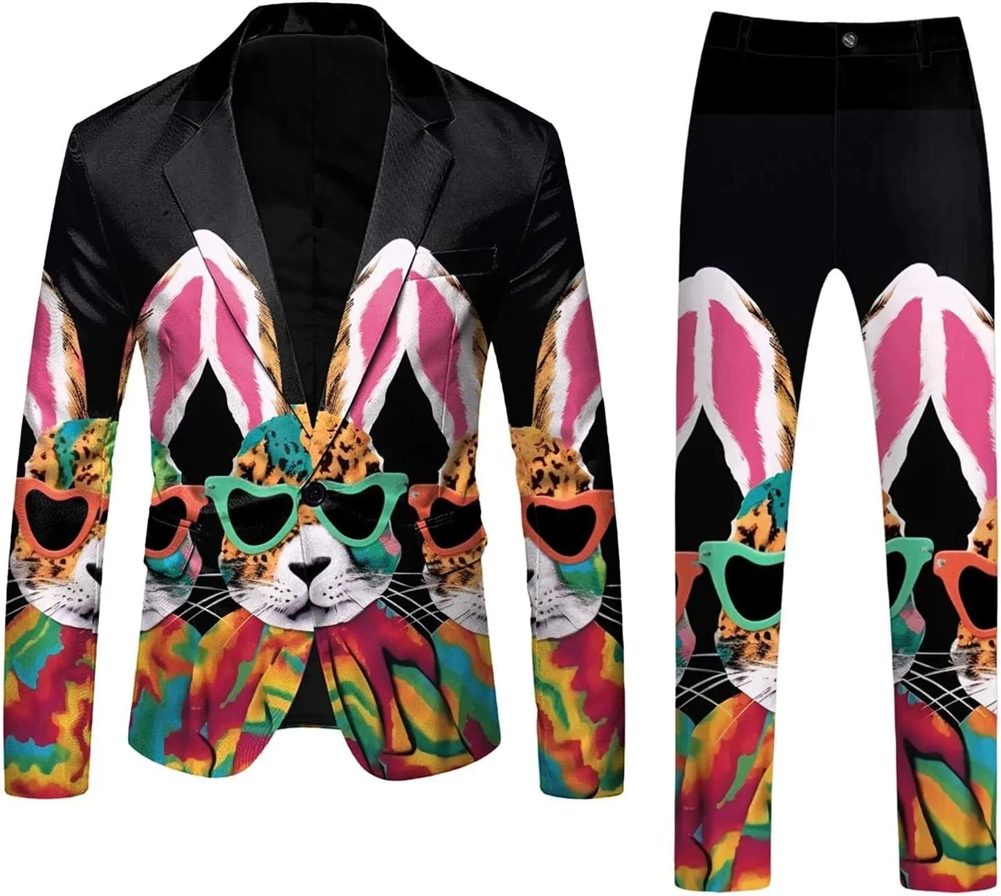 Easter Suits for Men 2 Piece Slim Fit Suit Set Birthday Wedding Party Tuxedo Suits Blazer Jacket Pants