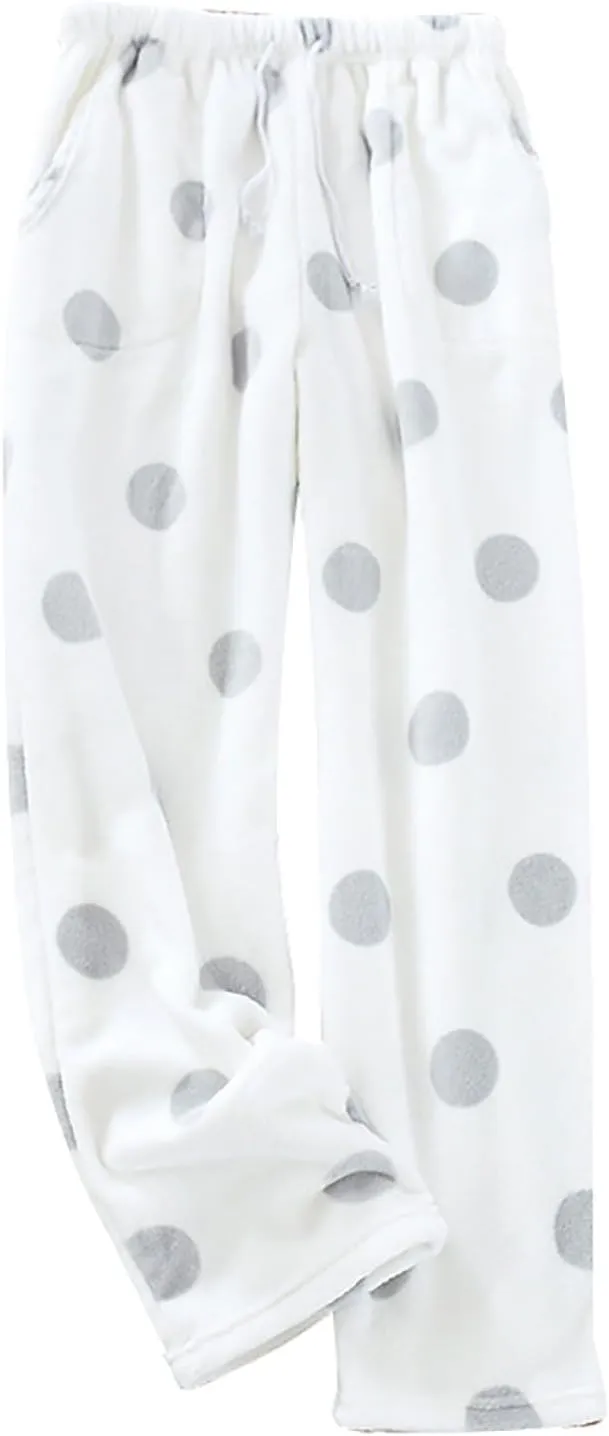 Fall Fashion for Women 2024 Trendy Flannel Pajama Pants Casual Pj Pants Winter Drawstring Fuzzy Home Cute Pants