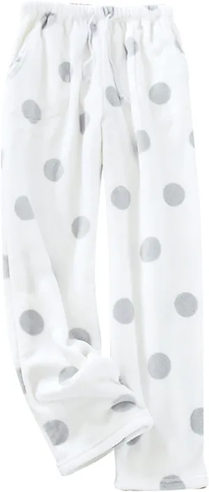 Fall Fashion for Women 2024 Trendy Flannel Pajama Pants Casual Pj Pants Winter Drawstring Fuzzy Home Cute Pants