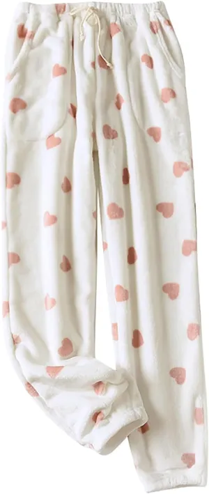 Fall Fashion for Women 2024 Trendy Flannel Pajama Pants Casual Pj Pants Winter Drawstring Fuzzy Home Cute Pants