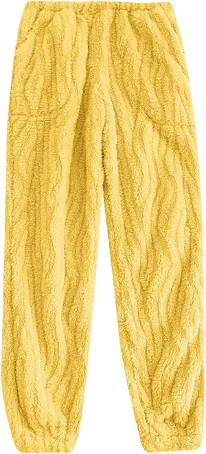 Fall Fashion for Women 2024 Trendy Plush Pajama Pants Soft Fuzzy Bottoms for Women Cozy Pj Fleece Lounge Pants