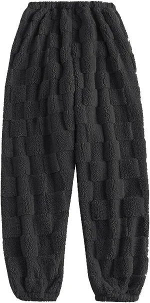 Fall Fashion for Women 2024 Trendy Plush Pajama Pants Soft Fuzzy Bottoms for Women Cozy Pj Fleece Lounge Pants