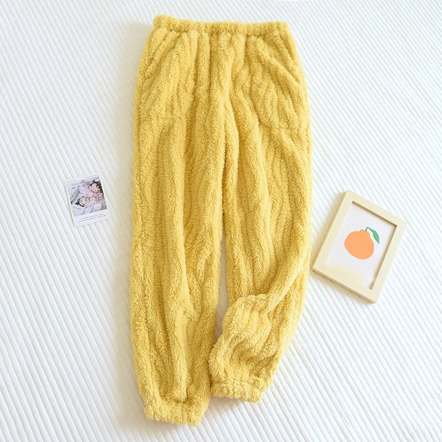 Fall Fashion for Women 2024 Trendy Plush Pajama Pants Soft Fuzzy Bottoms for Women Cozy Pj Fleece Lounge Pants