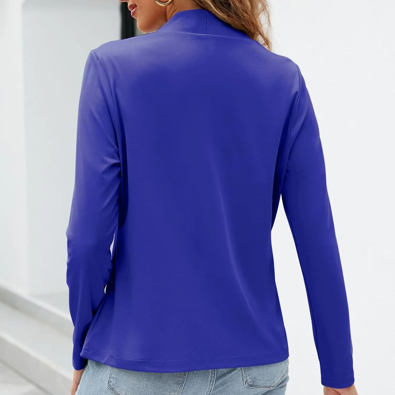 Fashion Work Blazers for Women Open Front Long Sleeve Casual Dressy Jackets 2024 Trendy Office Work Suit Tops