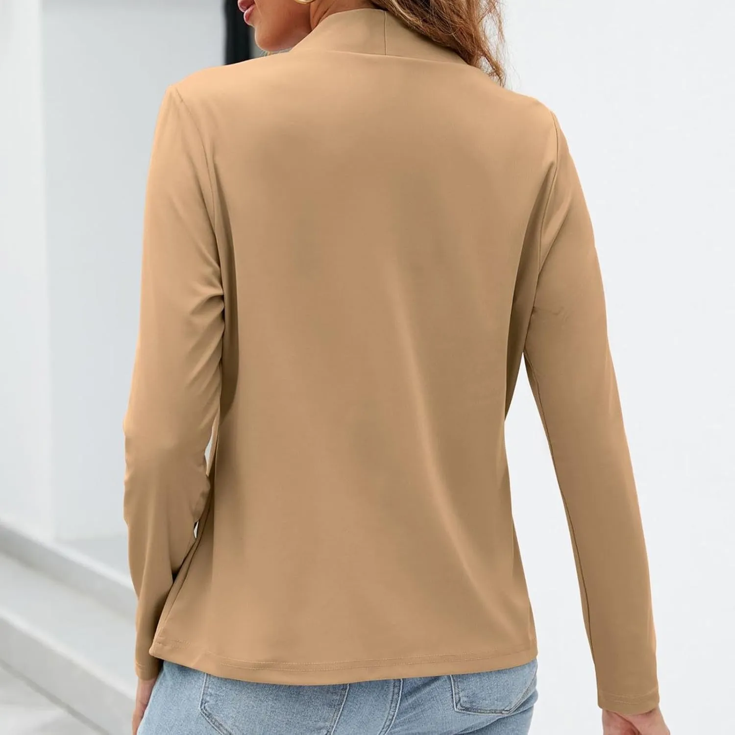 Fashion Work Blazers for Women Open Front Long Sleeve Casual Dressy Jackets 2024 Trendy Office Work Suit Tops