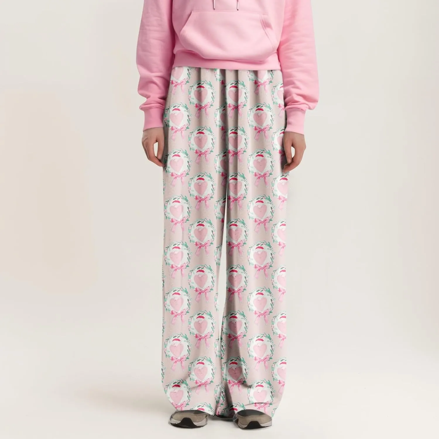 Flannel Pajamas Women Valentines Day Super Soft Fleece Pajama Pants Loose Stretchy Sleepwear Winter Thermal Pants