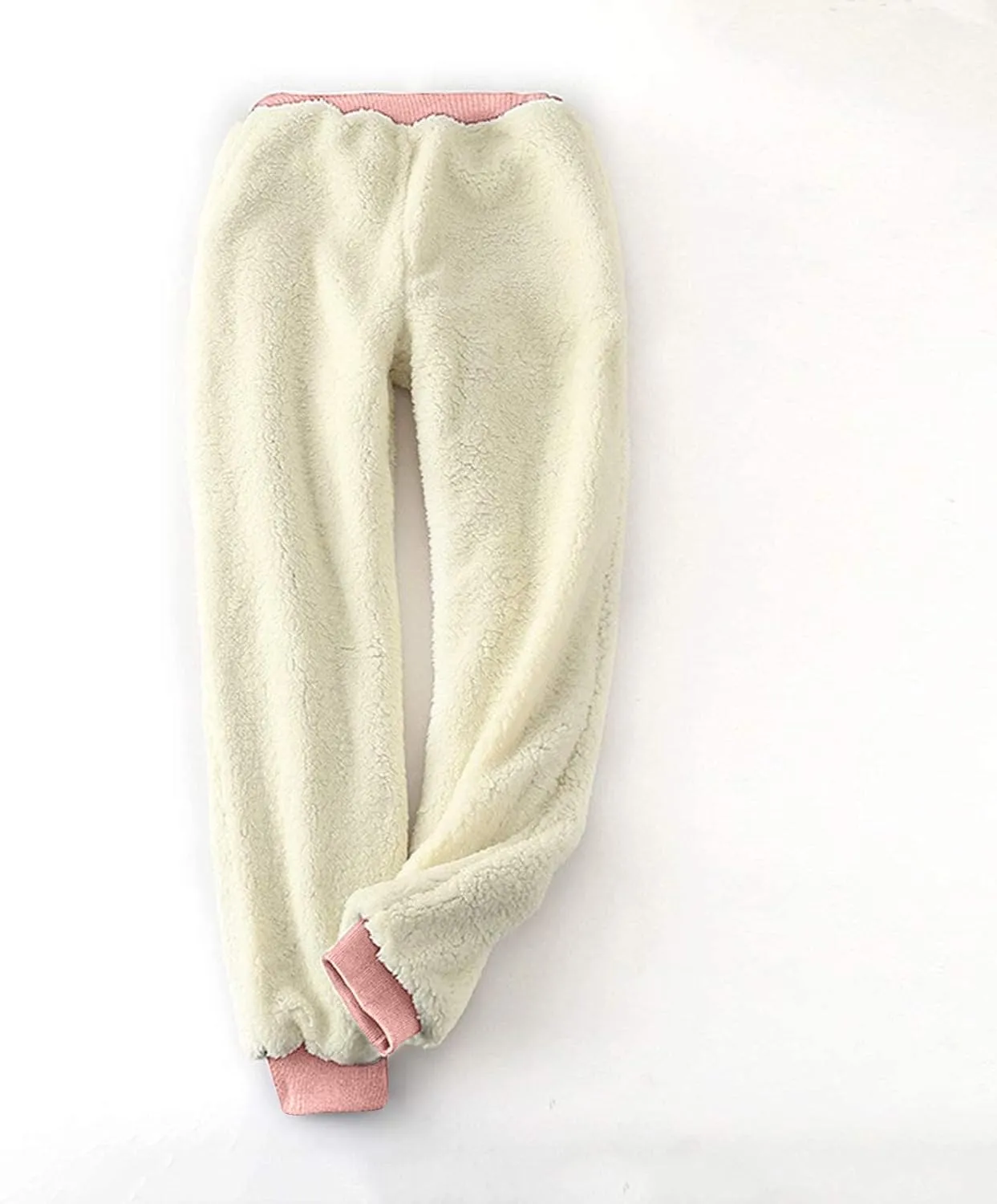 Fleece Lined Sweatpants Women - Joggers for Women with Pockets High Waisted Dog Paw Print Thermal Winter Warm Pants