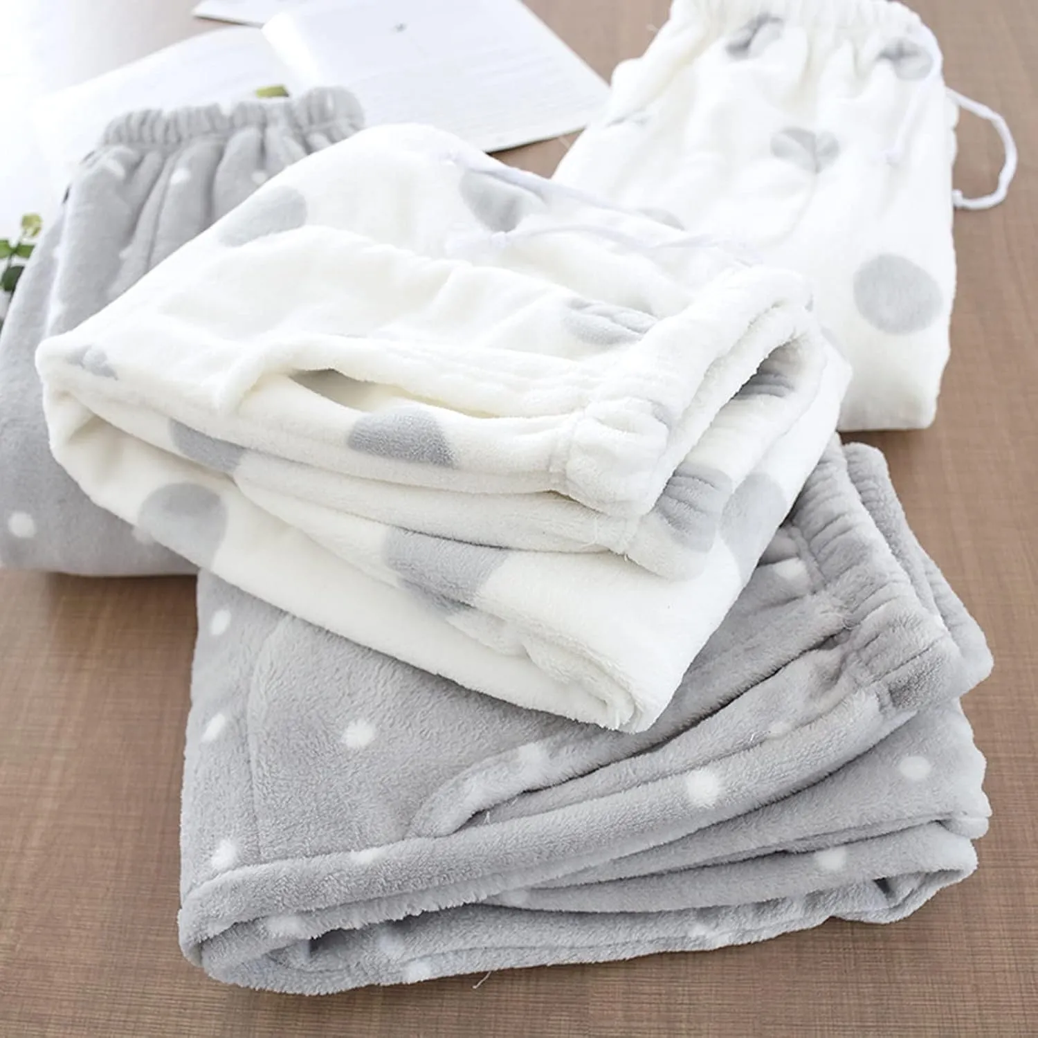 Fluffy Pajama Pants Women Fuzzy Plush Pj Lounge Pants Winter Thermal Fleece Drawstring Pajama Bottoms Sleepwear