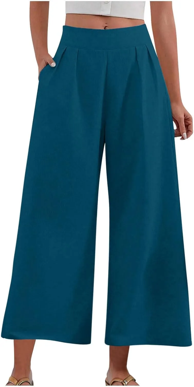 for Women Fall Summer Loose Fit High Cut Flare Wide Leg Straight Leg Long Bootcut Leg Pants Women 2025 Trendy