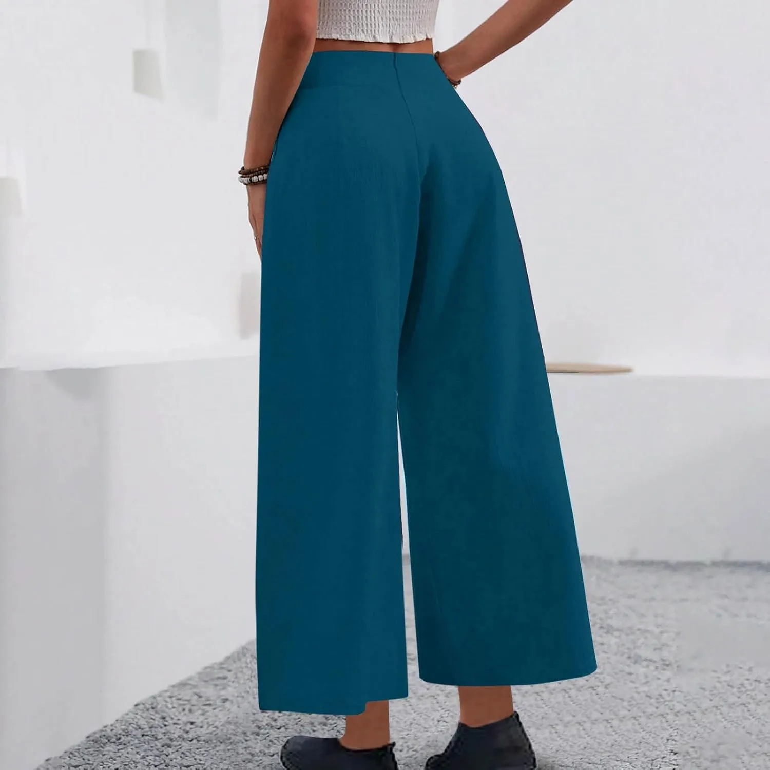 for Women Fall Summer Loose Fit High Cut Flare Wide Leg Straight Leg Long Bootcut Leg Pants Women 2025 Trendy
