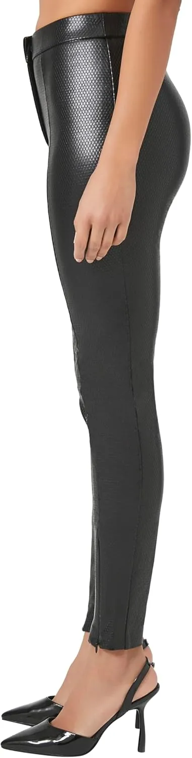 Forever 21 Women's Faux Leather High-Rise Skinny Pants