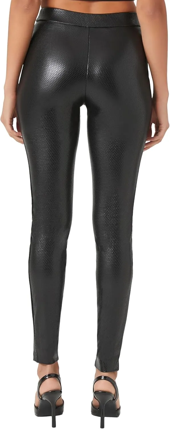 Forever 21 Women's Faux Leather High-Rise Skinny Pants