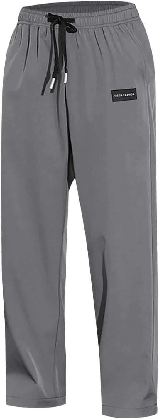 GIERIDUC Men Fashion Sports Casual Pants Casual Corduroy Pants for Men Basketball Tear Away Pants Slim Fit Walking Trousers