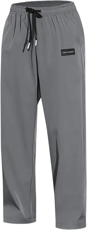 GIERIDUC Men Fashion Sports Casual Pants Casual Corduroy Pants for Men Basketball Tear Away Pants Slim Fit Walking Trousers