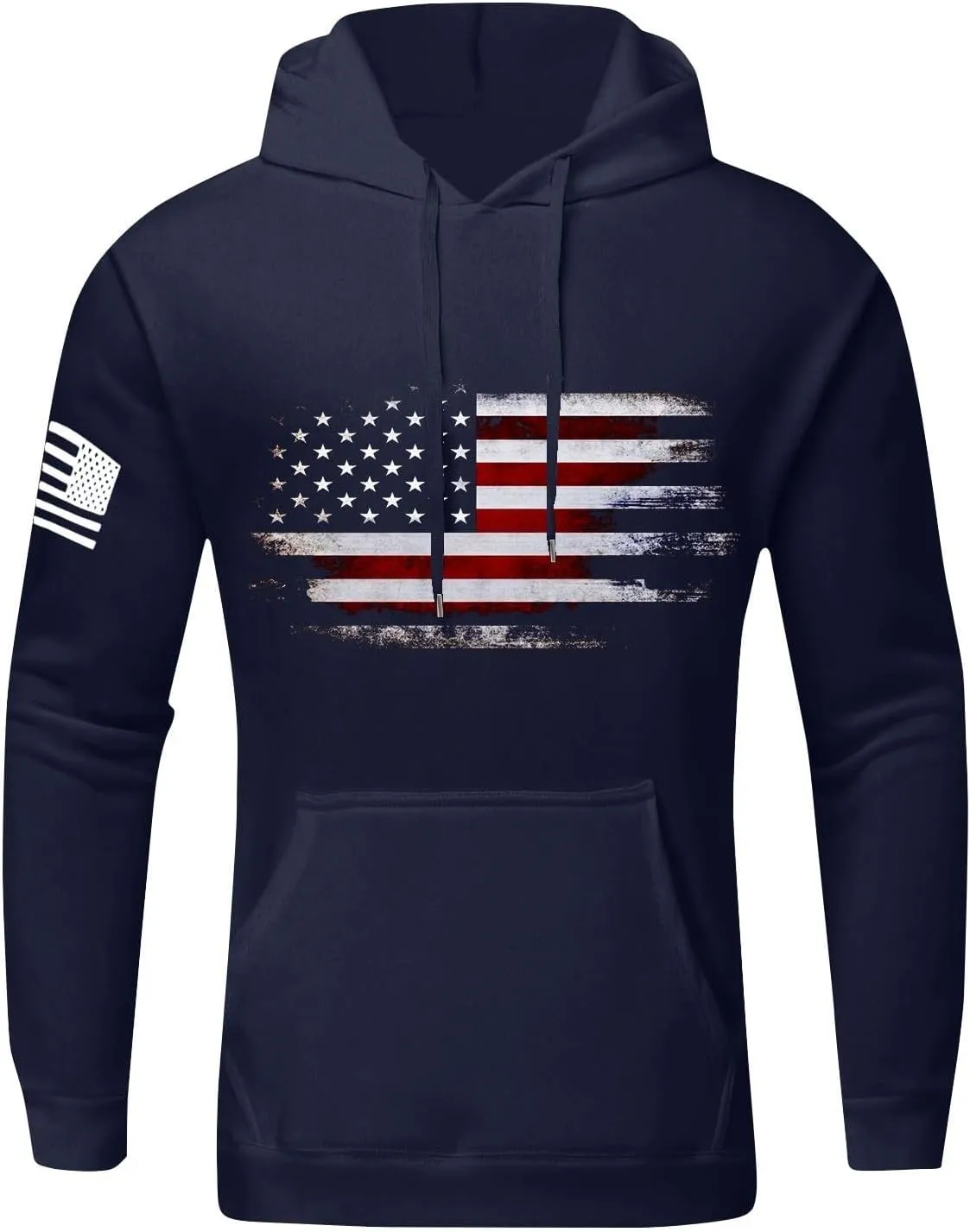 Graphic Hoodies for Men USA Flag Print Sweatshirt Oversized Lightweight Big and Tall Hoodies with Pockets Fall Clothes