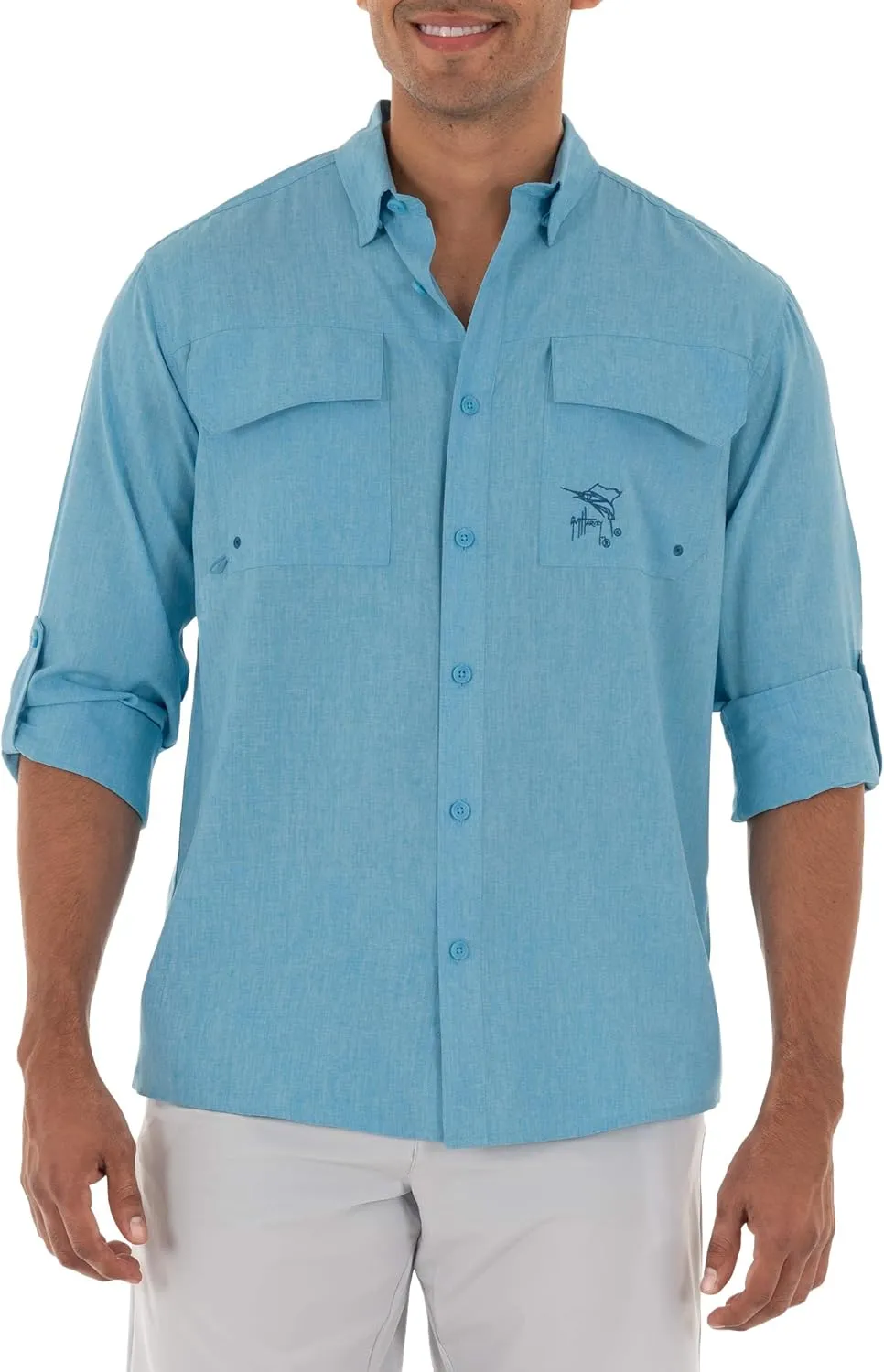 Guy Harvey Men's Long Sleeve Performance Fishing Shirt