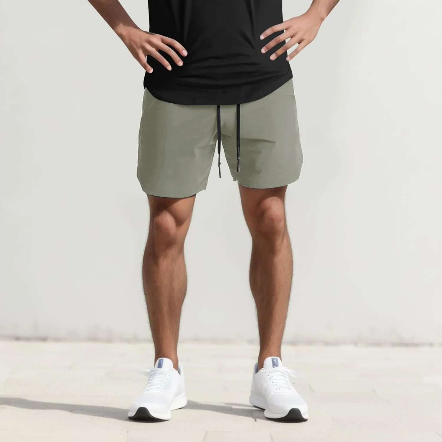 Gym Shorts Men, Mens 5" Gym Workout Shorts Running Shorts Quick Dry Fitted Training Athletic Sports Shorts with Pocket