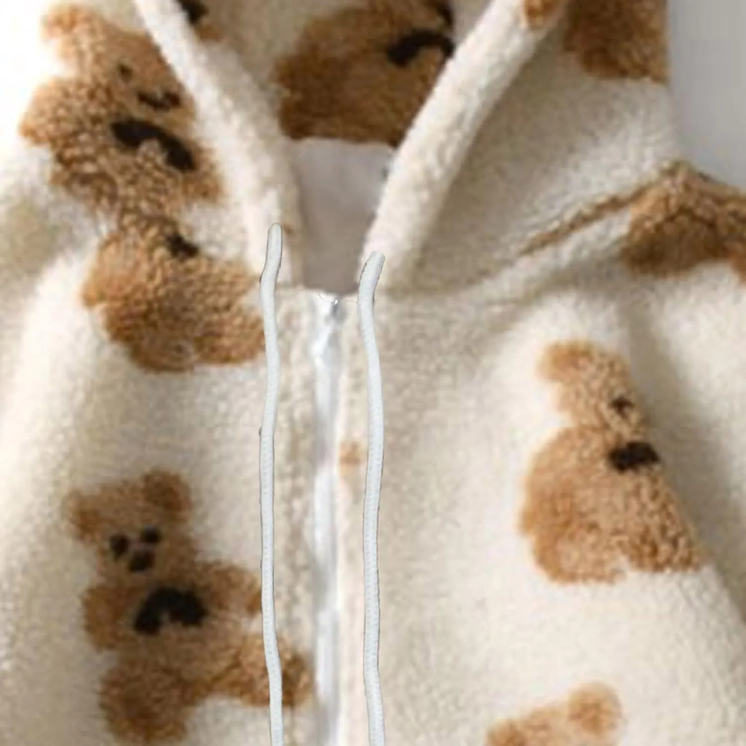 HGps8w Women's Cute Bear Plush Pajama Tops, Pullover Soft Fluffy Fleece Warm Sweatshirts Winter Comfy Fuzzy Lounge Sleepwear