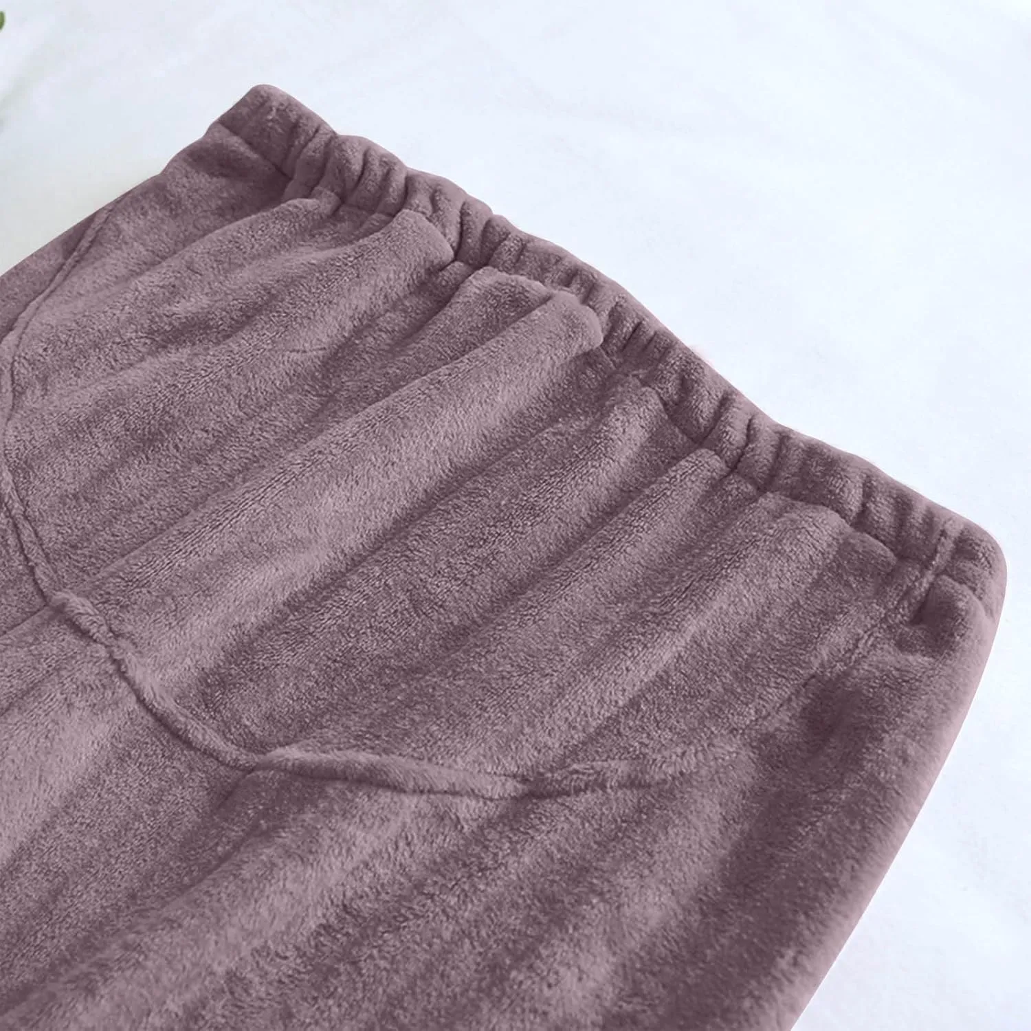 HGps8w Women's Soft Flannel Pajama Pants with Adjustable Waist, Fleece Fuzzy Winter Warm Lounge Pants Comfy Pajama Bottoms