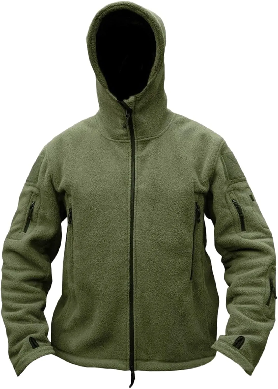 Jackets for Men Soft Polar Fleece Full Zip Military Tactical Sport Warm Hooded Outdoor Winter Adventure Jacket Coats