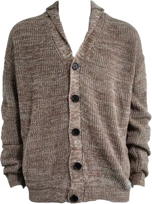 JEsilunmaMY Mens Shawl Collar Button Down Sweaters Casual Open Front Knitted Cardigan Solid Color Fall Winter Sweater Coats