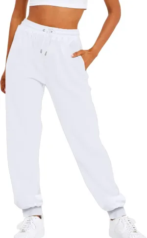 Jogger Sweatpants Women Baggy Fleece Drawstring High Waisted Athletic Pants Loose Comfy Joggers with Pockets