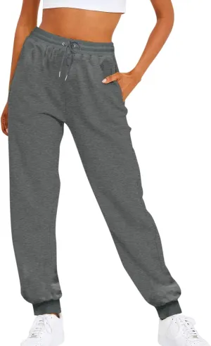 Jogger Sweatpants Women Baggy Fleece Drawstring High Waisted Athletic Pants Loose Comfy Joggers with Pockets