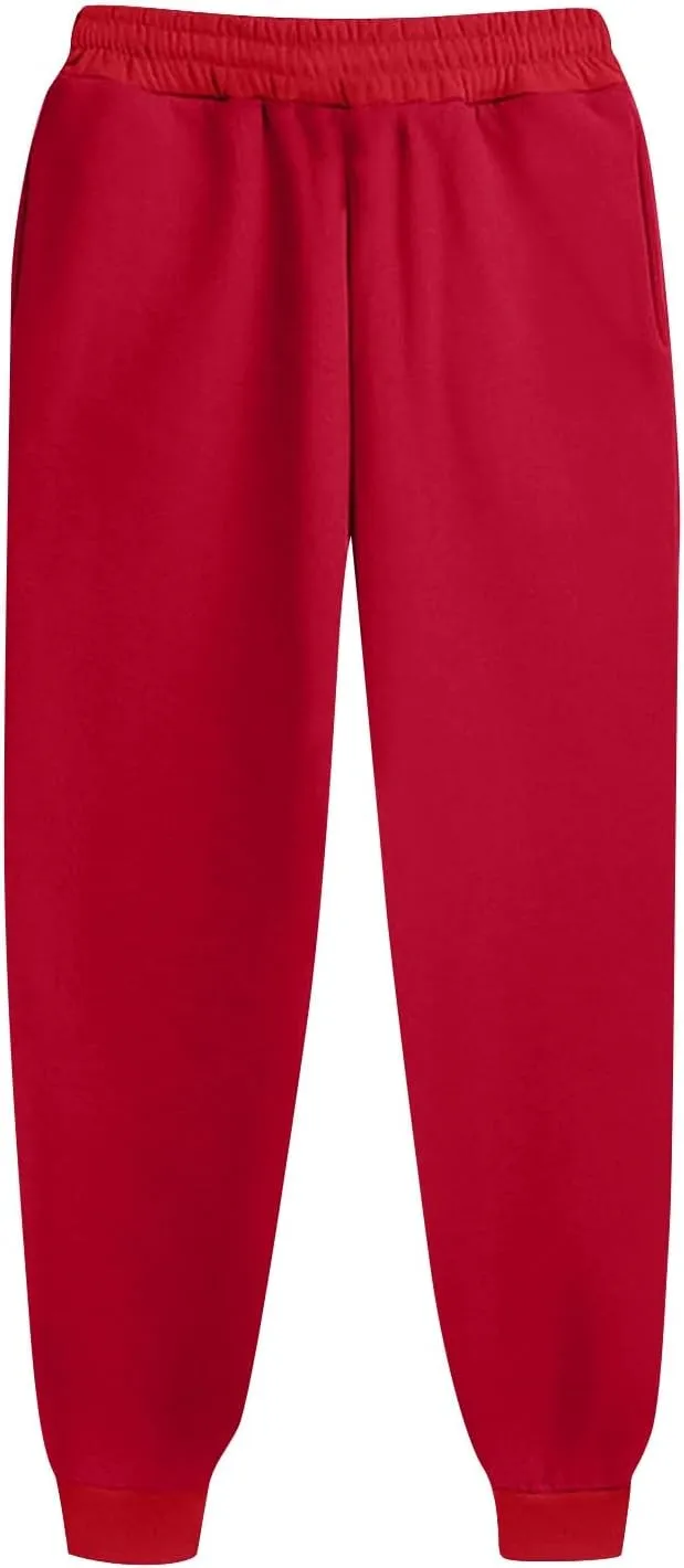 Joggers for Women Baggy Fleece Sweatpants Drawstring High Waisted Casual Jogger Pants Athletic Pants with Pockets